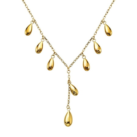 Just Gold Teardrop Necklace in 10kt Gold
