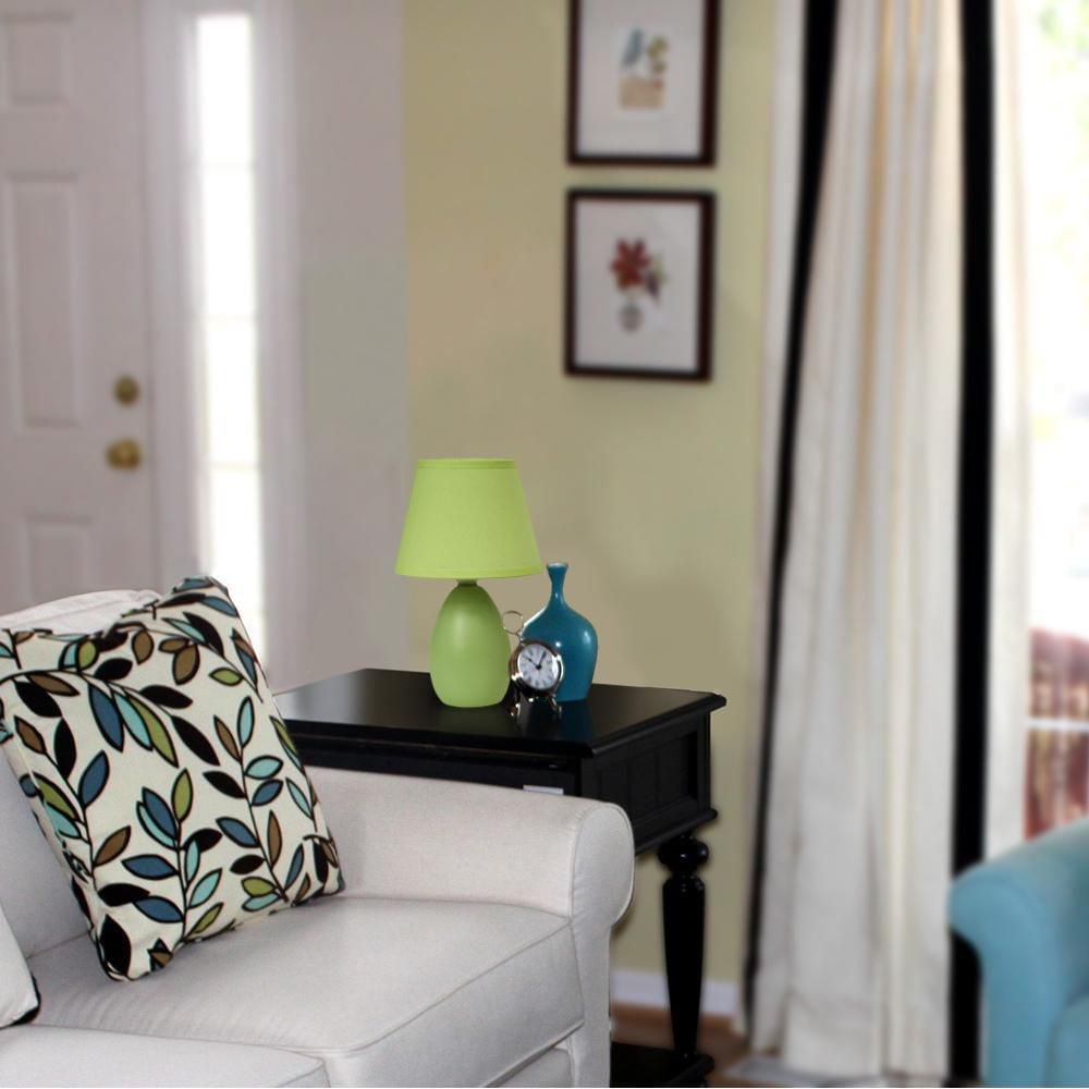 Simple Designs Mini Egg Oval Ceramic Table Lamp