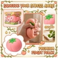 thumbnail image 2 of Peach Squishy, Peach Squishies Slow Rising Realistic Peach Shaped Fruit Squeeze Stress Ball Relief, 2 of 6