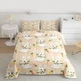 thumbnail image 2 of Castle Fairy Cartoon Floral Rabbit 2Pcs Bedding Comforter Set for Girls Boys Children,Kawaii Carrot Twin Comforter Sets,Cute Animal Breathable Bedding Set,Lightweight Room Decor, 2 of 8