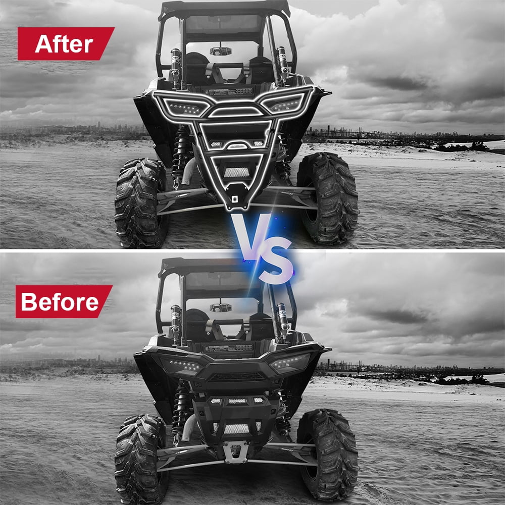 Kojem Rear Protector Bumper Heavy-Duty Steel for 14 15 16 17 18 UTV Polaris RZR XP 1000  RZR XP 4 1000 Powder Coated