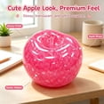 thumbnail image 5 of Pink Apple Slush Squishy Toy, 2.8 Inch Fruit Stress Ball, Soft Filled Food, Soft Sensory Fidget Toy, Kawaii Stress Relief, for Kids Adults, Anxiety Relief, Desk Decor, Party Favor, Gift, 5 of 9
