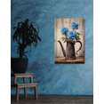 thumbnail image 5 of Bathroom Flower Wall Art,Farmhouse Canvas Walll Decor,Country Wood Blue Roses Floral Pot Rustic Painting Picture for Bedroom,Office,Home,Hotel Decor, 5 of 6