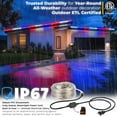 thumbnail image 3 of WYZworks 1656LEDs, 150ft LED USA Patriotic American Red White Blue Outside Rope Lights, Outdoor ETL Certified Waterproof Permanent 360 Degree Light, Flexible Tube, Connectable, Palm Tree Exterior, 3 of 10