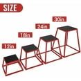 thumbnail image 2 of Ourlova 12"/18"/24"/30" Plyometric Jump Box – Heavy Duty Steel Plyo Box with Rubber Pad, Versatile Workout Bench Training for Home Gym, Exercise Step & Strength Training, 2 of 8