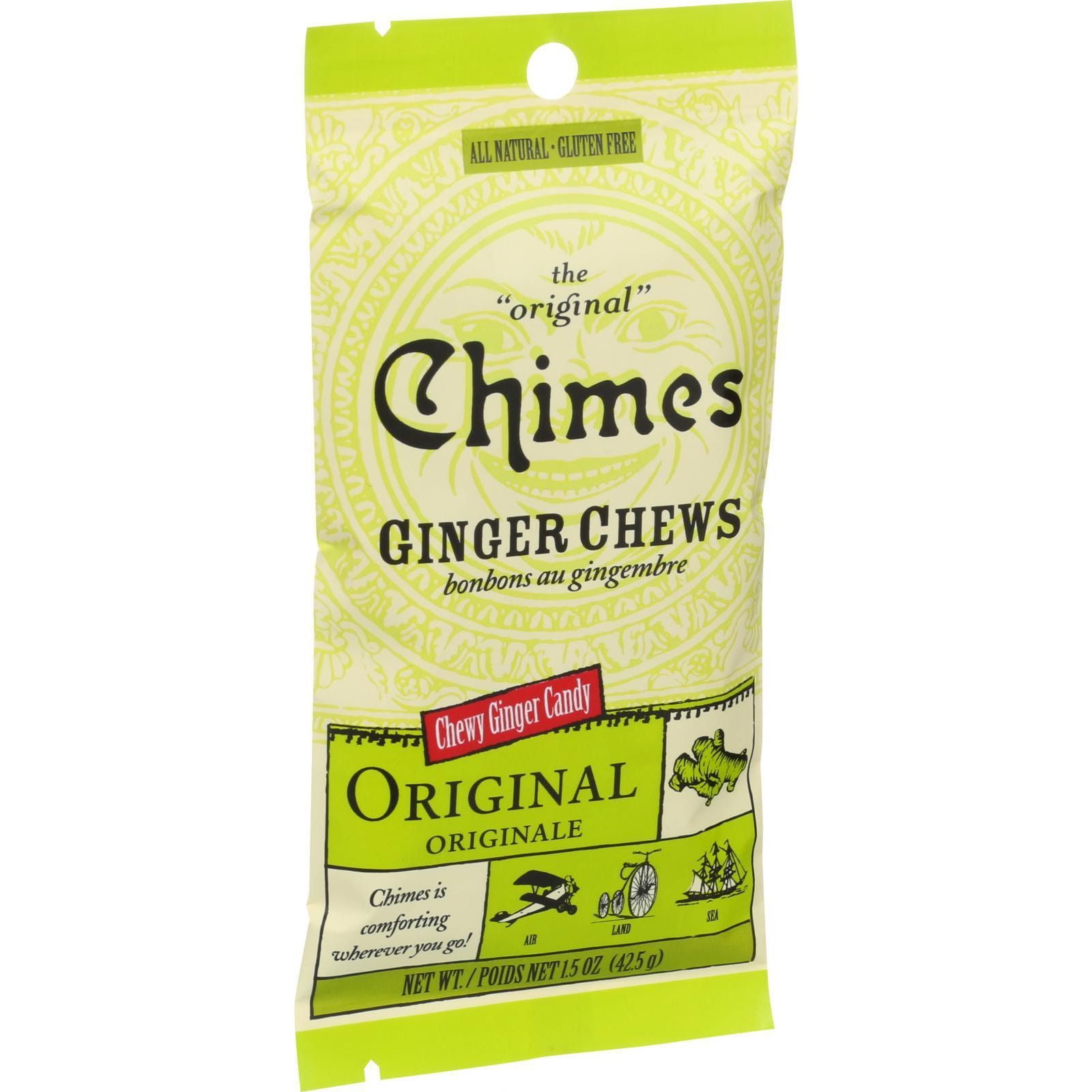 Chimes Ginger Chews Original Refreshing Ginger 1.5 Oz Case Of 12