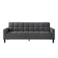 thumbnail image 4 of Loft Lyfe Swaine Linen Sofa Bed Convertible Tufted With Storage, Charcoal, 4 of 11