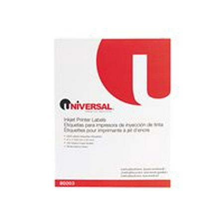 Universal 80203 Inkjet Printer Labels, 1 x 4, White, 2000/Box