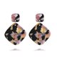 thumbnail image 4 of Pendientes para mujer, regalos para mujer, pendientes europeos de acrílico con textura vintage, pendientes cuadrados para mujer, pendientes de moda., 4 of 5