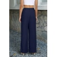 thumbnail image 4 of Women's Casual Wide Leg Dress-Pants, High Elastic Waisted in The Back Business Flowy Trousers with Pockets, 4 of 10