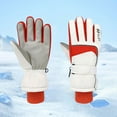 thumbnail image 2 of KHONTS Winter Skiing Snow Gloves for Men Women Youth Touchscreen Cold Weather Hand Warming Gloves Work Gloves Red M, 2 of 6
