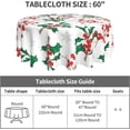 thumbnail image 3 of Merry Christmas Round Tablecloth 60 Inch, Christmas Party Tablecloths Stain Resistance Polyester Table Cloth for Holiday Parties Kitchen Dining Indoor Outdoor, 3 of 5