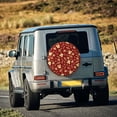 thumbnail image 5 of Naloa Golden Squirrels Holiday PVC Leather Spare Tire Wheel Cover Spare Tire Cover, for Car Truck SUV Camper Trailer Universal Fit(14-17in)-14 inch, 5 of 6