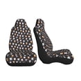 Sikiie Snowflake Cream Hot Cocoa Car Seat Covers 2PCs Front Car Seat