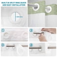 thumbnail image 3 of No Hook Shower Curtain for Bathroom, Sage Green Burlap Texture Waterproof Hotel Quality Shower Curtains, Farmhouse Vintage Sage Green Single Layer & Mesh Top Washable Fabric Bath Curtain 36''x72'', 3 of 9