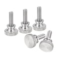 thumbnail image 1 of Tornillos de pulgar estriados M4x12mm, paquete de 5, tornillos de pulgar estriados de acero inoxidable plano, 1 of 5