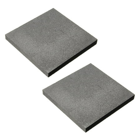 

2pcs 100 x 100 x 10mm 99.9%Pure Graphite Block Electrode Rectangle Plate