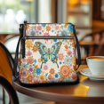 thumbnail image 3 of Kuiaobaty Butterfly Daisy Print Crossbody Bag for Women Trendy, Waterproof Vegan Leather Messenger Purse Crossbody, Medium Size Zipper Hobo Handbag with Adjustable Strap for Travel, 3 of 7