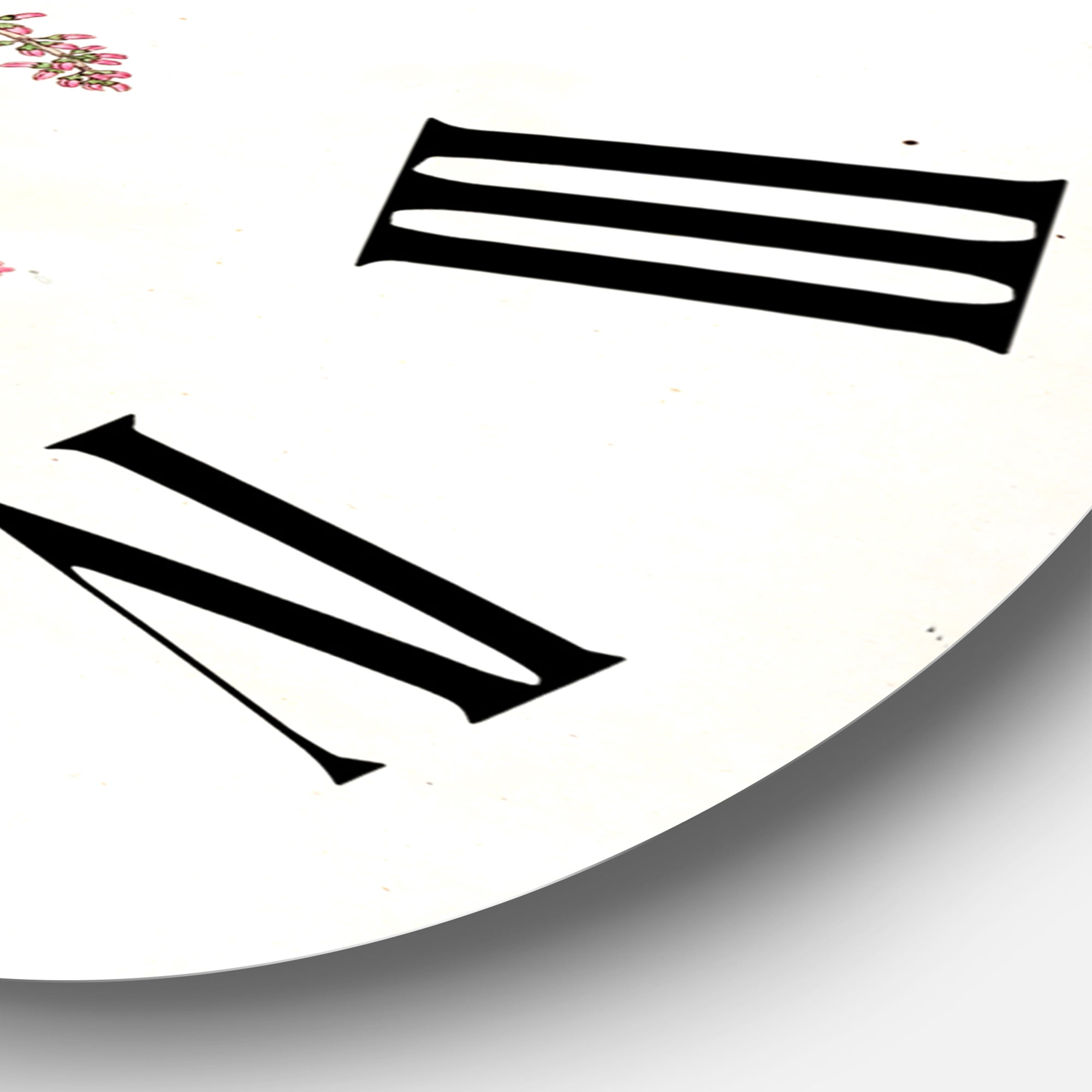 Designart 1 in Quartz Farmhouse Wall Clock