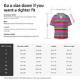 thumbnail image 5 of Fotbe Colorful Mexican Stripes Print Short Sleeve Button Down Shirts for Men Casual Summer Beach Wrinkle Free Shirt-3X-Large, 5 of 5
