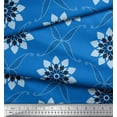 thumbnail image 3 of Soimoi polyester Crepe Fabric Leaves & Floral Artistic Print Fabric by the Yard 52 Inch Wide, 3 of 3