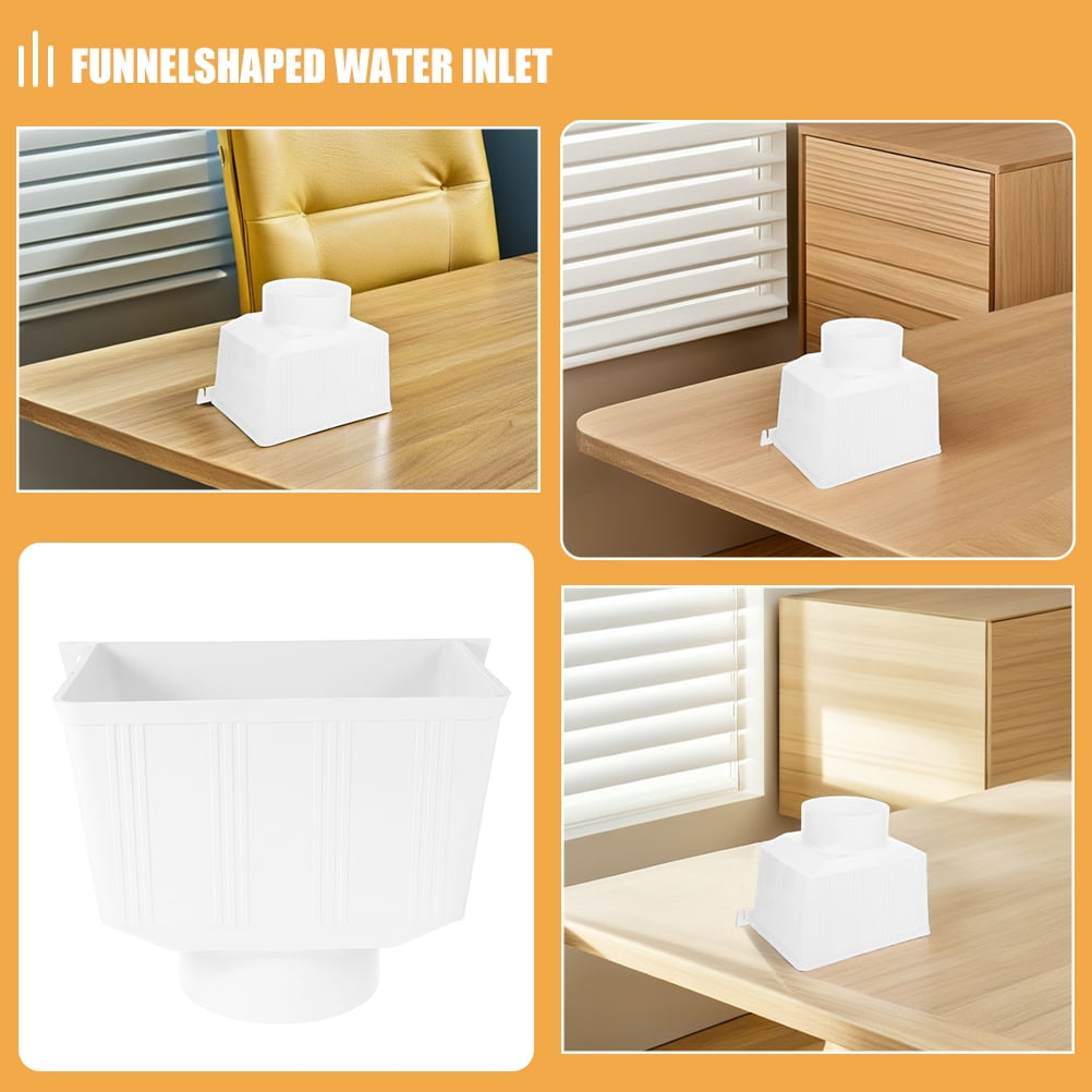 AURARMLET White PVC Rainwater Drainage Pipe, 1 Piece Rainwater Collection System for Home Use and Outdoor Water Management