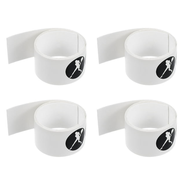Unique Bargains 16" Racket Head Protection Tape, 4 Pack PU Tennis Racquet Head Guard for Tennis Practice Training, White