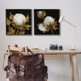 thumbnail image 2 of Stupell Industries Dark Cotton Flowers Botanical & Floral Painting Black Framed Art Print Wall Art, 24 x 24, Set of 2, 2 of 9