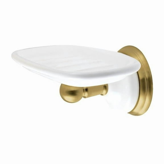 Kingston Brass BA1115BB 2.75 in. Victorian Wall-Mount Soap Dish Holder, Brushed Brass