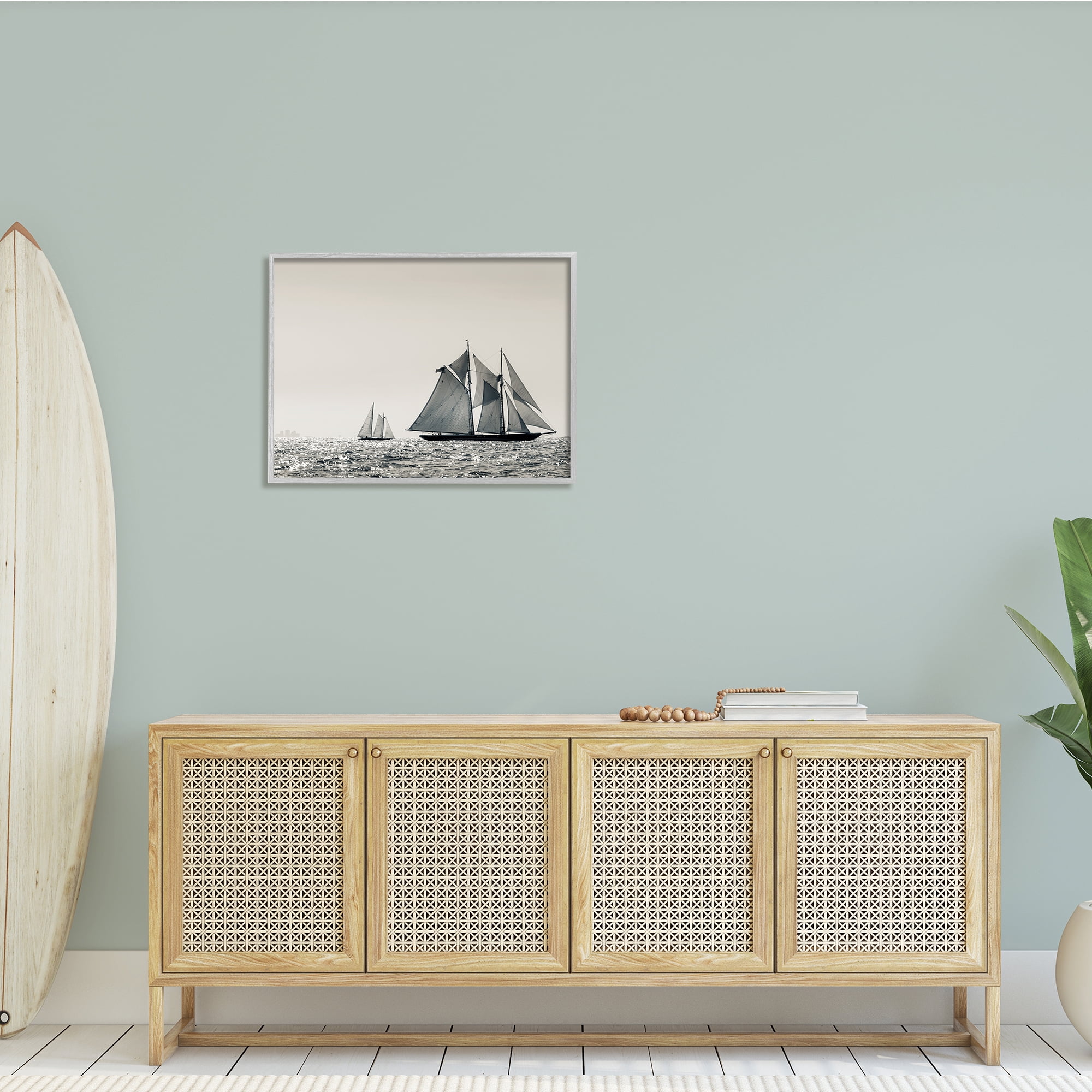 Stupell Indtries Grand Ocean Ships Nautical Sailing Scene Muted Photography,30 x 24,Design by ​Danita Delimont