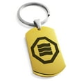 thumbnail image 1 of Stainless Steel Kurushima Samurai Crest Engraved Dog Tag Keychain Keyring, 1 of 1