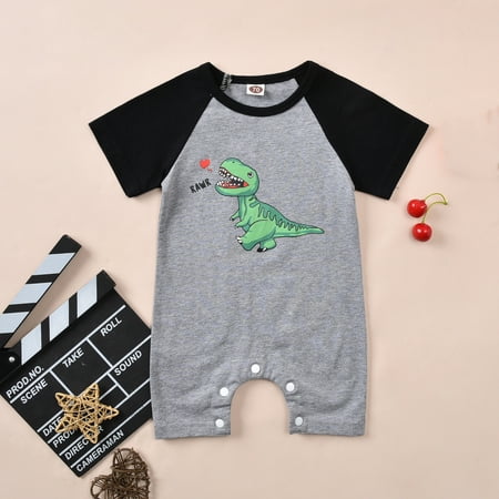 

THE WILD Toddler Girls Boys Dinosaur Print Jumpsuit Romper Set