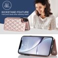 thumbnail image 4 of for iPhone XR Wallet Case with Card Holder RFID Blocking, Kickstand Card Slots Case, Dimaond Patterned Elegent PU Leather,Double Back Flip Magnetic Clasp and Durable Shockproof Cover,Rosegold, 4 of 8
