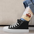 thumbnail image 6 of Kids Fashion Canvas Sneakers High Top Hook-And-Loop Adjustable Shoes, Breathable Casual Tennis Sneakers Outdoor Shoes for Toddler Little Big Boys Girls, 6 of 7