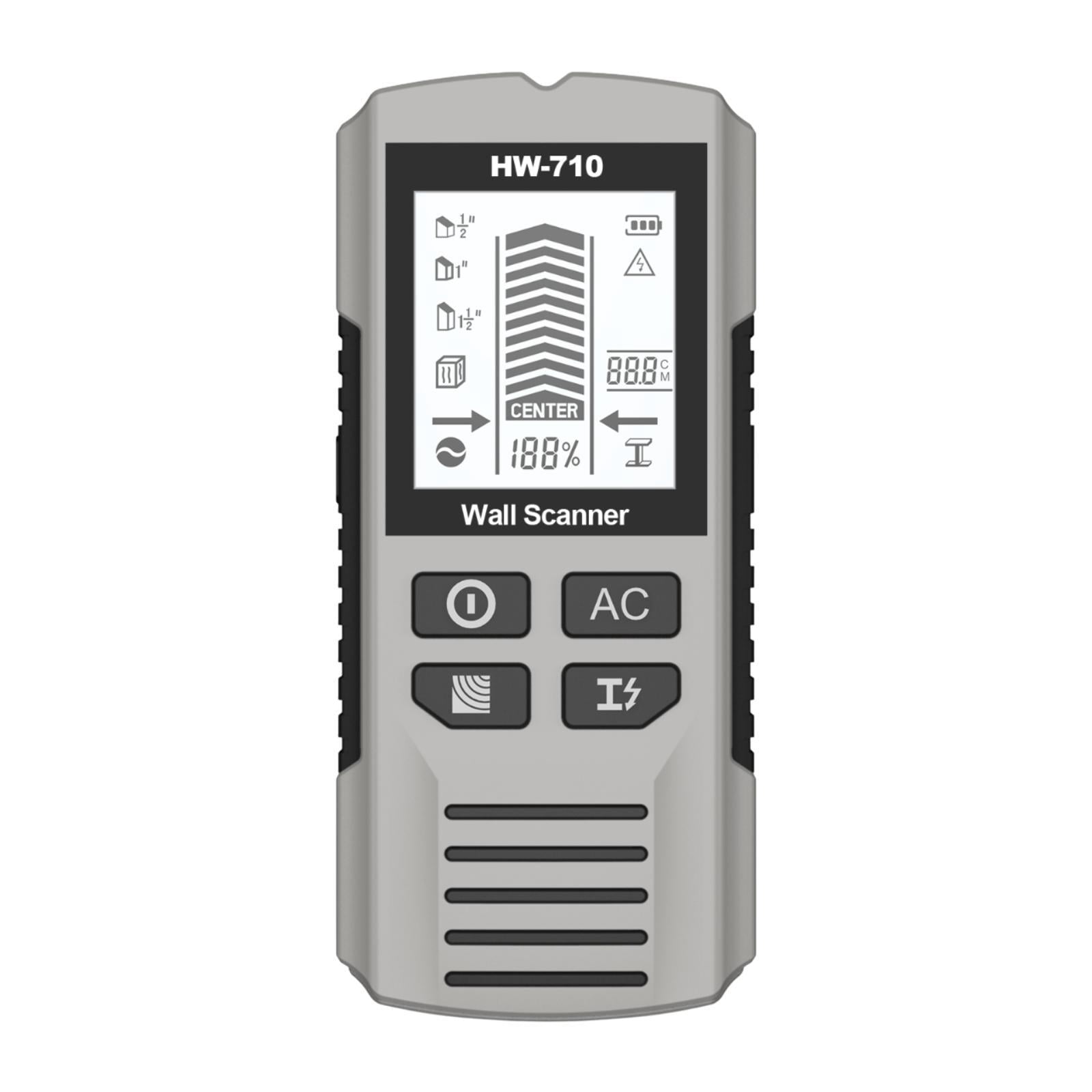 MAGIDEAL 5 in 1 Wall Scanner Auto Calibration 15x6.7x3cm with Audio Alarm Silvery