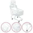 thumbnail image 2 of MasteelfCA Chic Supermarket Handcart Mini Trolley Models Creative Mini Shopping Cart, 2 of 7