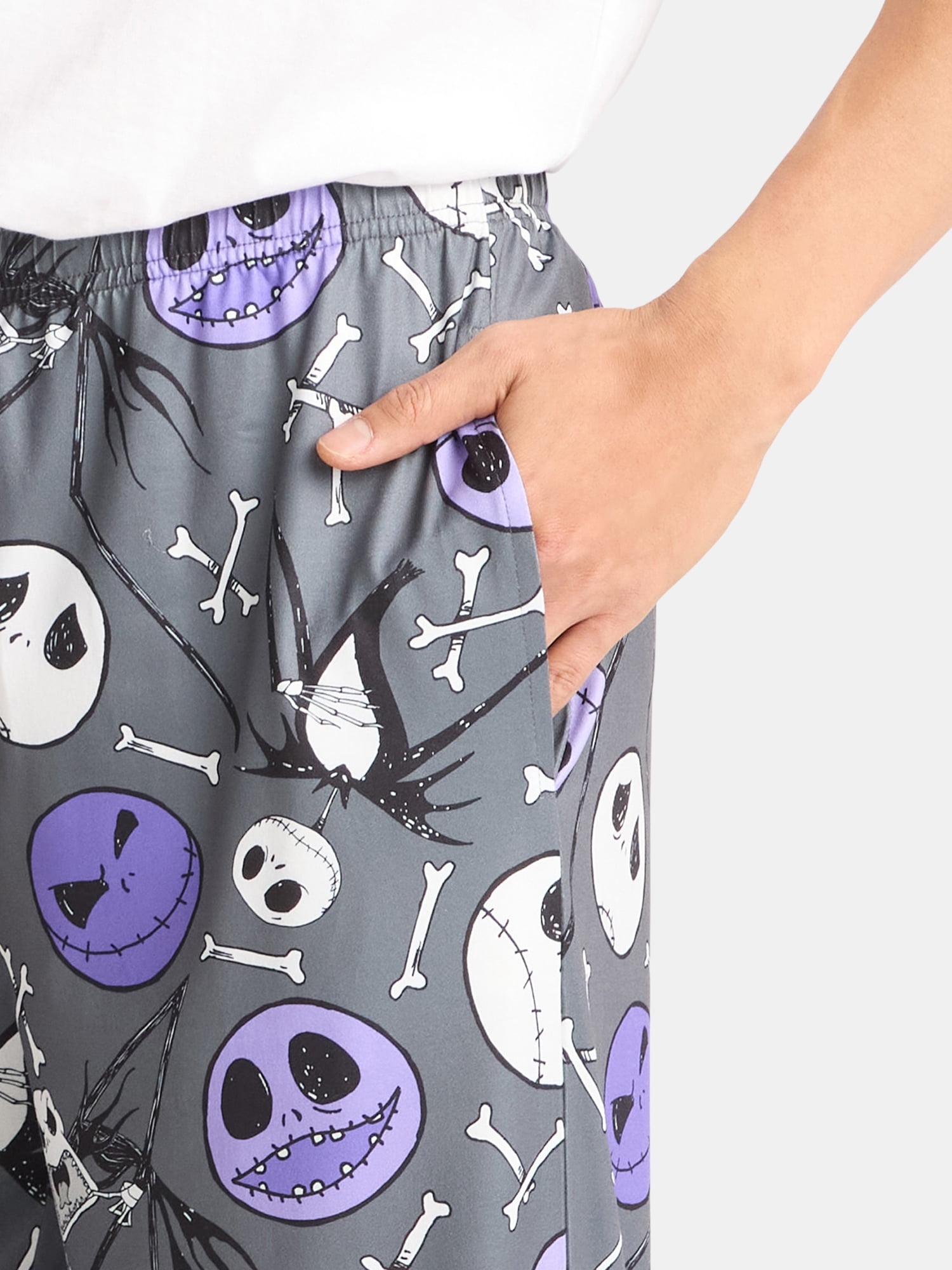 Nightmare Before Christmas Men's & Big Men's Jack Skulls Graphic Lounge Pants, Sizes S-2XL