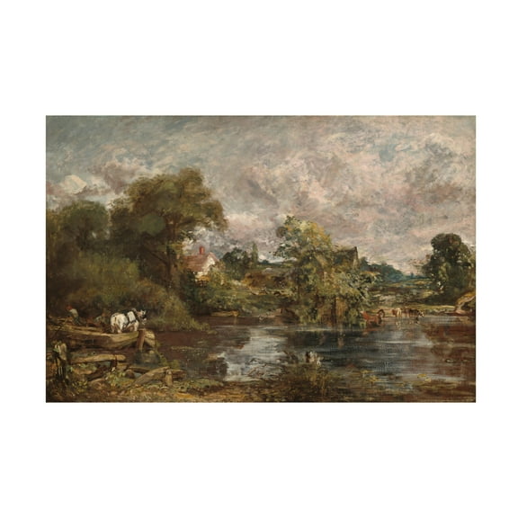 John Constable 'The White Horse, 1818-19' Canvas Art - 19 x 12 Inches