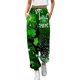thumbnail image 1 of Gibobby pantalones de mezclilla para mujer Pantalones largos sueltos informales con estampado de St. Day para mujer (Café, S), 1 of 4