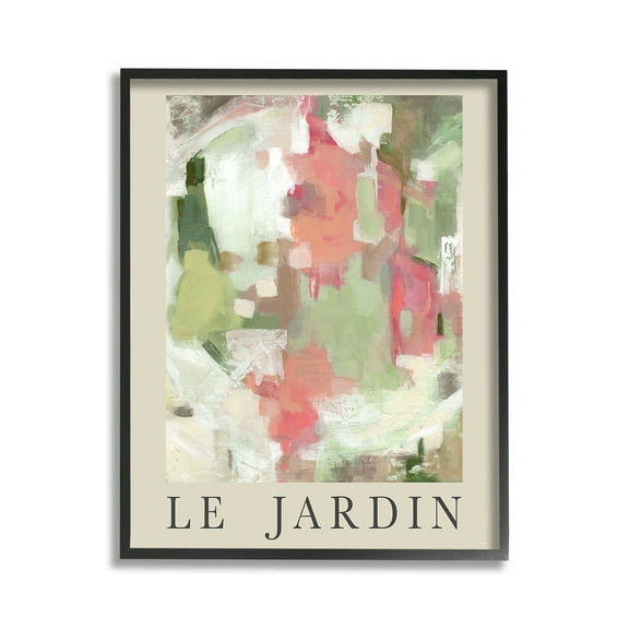 Stupell Industries Abstract Garden Painting Abstract Painting Black Framed Art Print Wall Art, 11 x 14