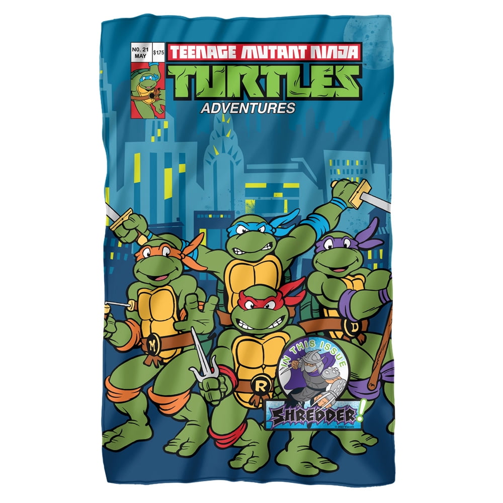 TMNT Blanket, 36'x58' TMNT Comic Cover No.21 Fleece Blanket