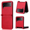 thumbnail image 1 of SaniMore for Samsung Galaxy Z Flip 3 6.7" Ultra-Thin All-Inclusive Folding Case, Premium PU Leather Case with Card Slot Full Body Protective Case for Samsung Z Flip 3 Women Men, Red, 1 of 7