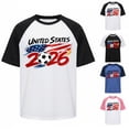 thumbnail image 3 of JAJAHO US National Flag Shirts Mens Raglan Short Sleeve T Shirt With Soccer Print Athletic Casual Graphic Tee For Sports Trendy Tops, 3 of 3