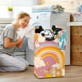 thumbnail image 5 of Yayeee Freestanding Laundry Hamper with Handle Collapsible Large Storage Basket for Clothes, Purple Retro Rainbow, 5 of 7