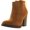 Hazel, variant on Soda Women's Albert Faux Suede Cowboy Pull-Tab Stacked Heels Ankle Booties