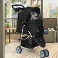 thumbnail image 7 of YRLLENSDAN Foldable Pet Stroller, Dog Stroller Small Dogs 3 Wheel Pet Carriers for Small Dogs with Wheels Cat Stroller w/Storage Basket for Medium Dogs, 7 of 7