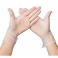 thumbnail image 1 of Guantes de vinilo resistentes, no estériles, sin polvo y sin látex para uso industrial, aptos para alimentos, agarre texturizado ambidiestro, 1 of 5