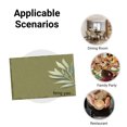 thumbnail image 5 of Amarainy Olive Green Leaf Pattern Linen Table Mats Set of 4 for Home Kitchen Table Decor 12x18 inch, 5 of 5