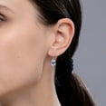 thumbnail image 3 of ANGARA Natural Emerald-Cut 1 ct Aquamarine Solitaire Leverback Earrings in 14K White Gold for Women (Size-6x4mm) | March Birthstone, Anniversary, Jewelry Gift for Women | Natural Aquamarine Earrings, 3 of 8