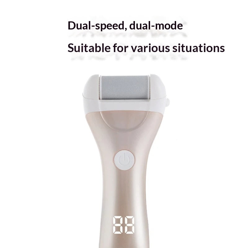 Callus Remover for Feet, Electric Foot File Callus Removers Rechargeable Waterproof Pedicure Tools Foot Scrubber Shaver Feet Care Tool for Cracked Heels Dead Skin （Golden）